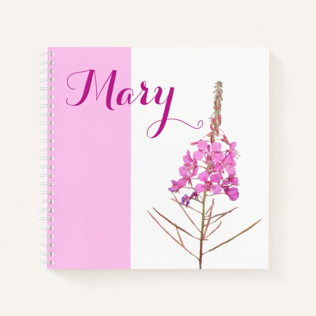 Cuaderno Personalizable María personalizada nombre morado f (Anverso)