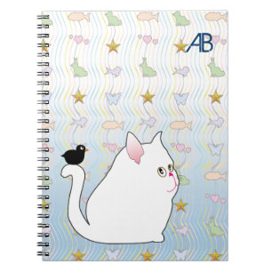 Cuaderno Personalizable: Mirlo y gatito