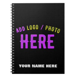 CUADERNO PERSONALIZABLE MODERNO ESTILO NEGRO VERIFICADO MAR