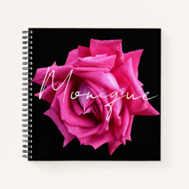 Cuaderno Personalizable Monique nombre rosa rosa caliente f