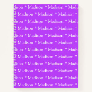 Cuaderno Personalizable nombre patrón orquídea receta pú