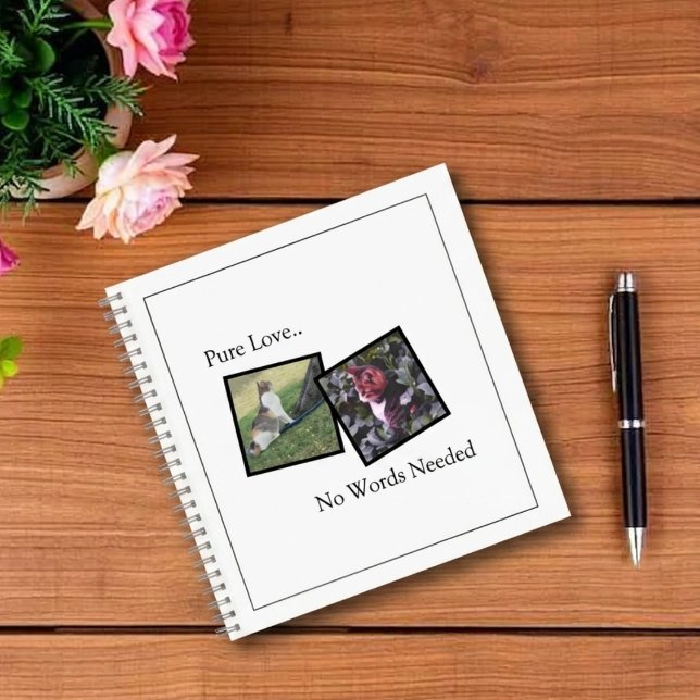 Cuaderno personalizable para mascotas (Fully customizable spiral notebook with photos for pet lovers)
