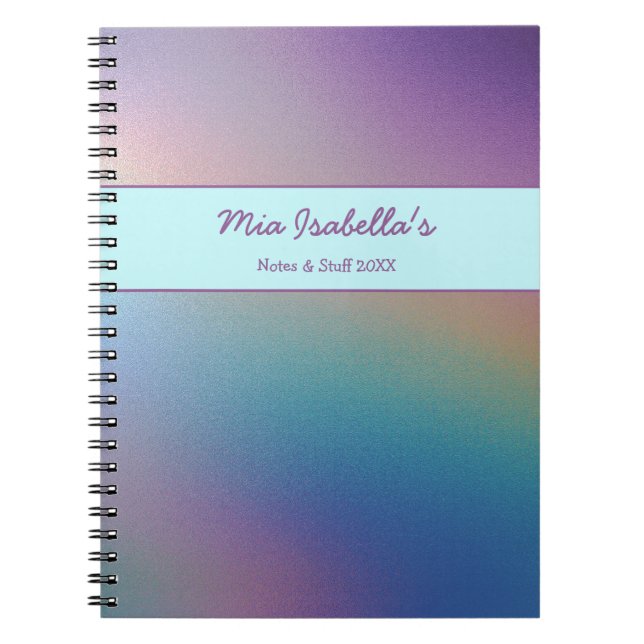 Cuaderno Personalizable para portátiles de borde brillante (Frente)