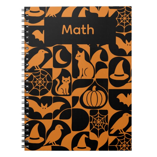 Cuaderno Personalizable Resumen Diseño de Halloween (Frente)