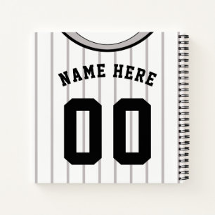 Cuaderno Personalizable Softball Baseball Pinstripe Jersey