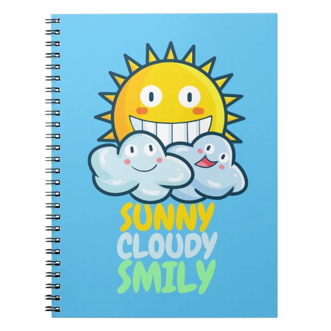 Cuaderno Personalizable Sunny Cloudy Smiliy (Frente)
