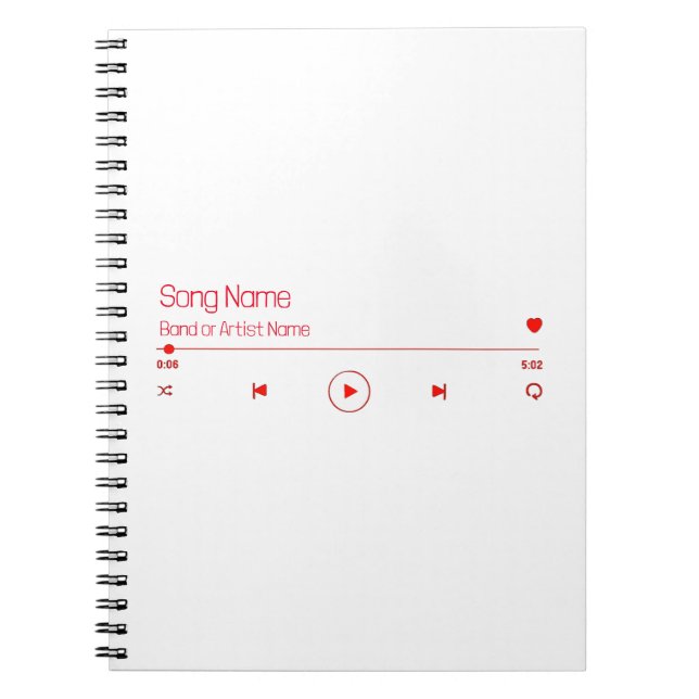 Cuaderno Personalizable tu música favorita (Frente)