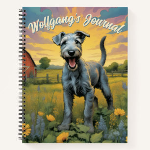 Cuaderno Personalizable Whimsical Wolfhound Farm Journal