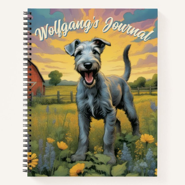 Cuaderno Personalizable Whimsical Wolfhound Farm Journal (Anverso)