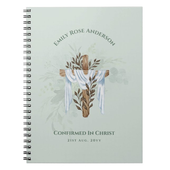 Cuaderno Personalización de la Cruz Floral Femenina de rega (Frente)