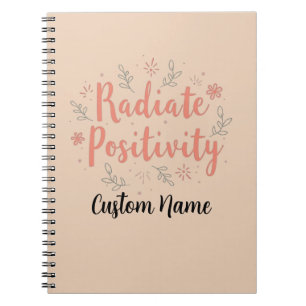 Cuaderno Personalización de la energía solar floral de la p