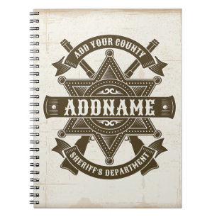 Cuaderno Personalización de la placa del alguacil del antig