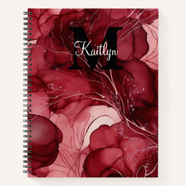 Cuaderno Personalización de la tinta roja de alcohol para c