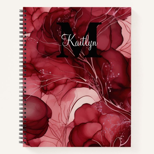 Cuaderno Personalización de la tinta roja de alcohol para c (Anverso)