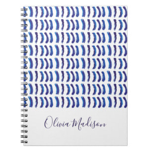 Cuaderno Personalización de líneas azules simples de pint