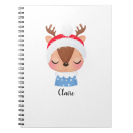 Cuaderno Personalización de Navidades durmiendo cara de ren