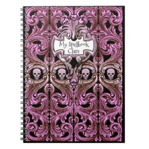 Cuaderno Personalización de Ornamento Púrpura de Gótico y L