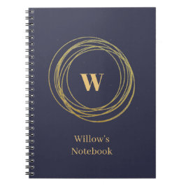 Cuaderno Personalización de portátiles - Círculos dorados