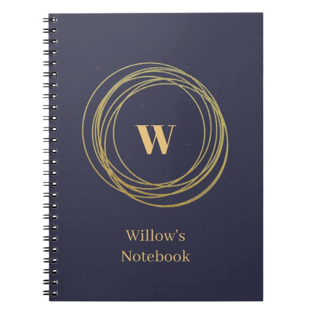 Cuaderno Personalización de portátiles - Círculos dorados (Frente)