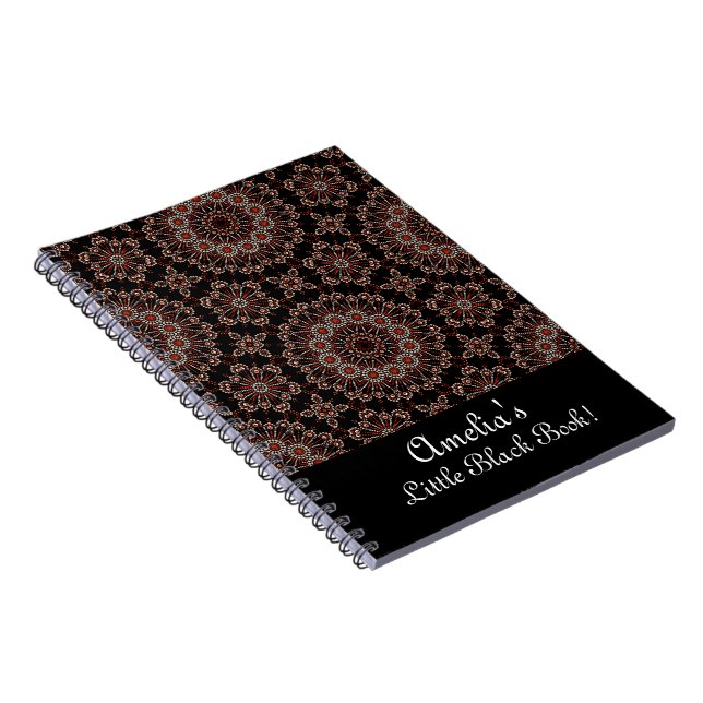Cuaderno Personalización del cobre y el Rosa de oro Mandala (Lado Derecho)