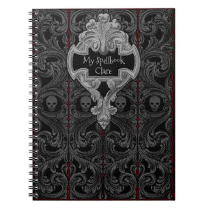 Cuaderno Personalización del Ornamento Gris de Gótico y del