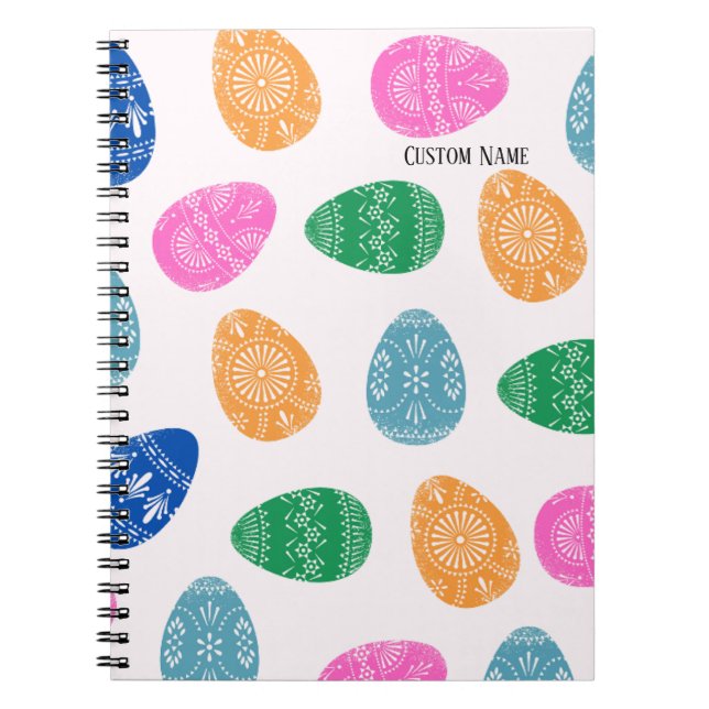 Cuaderno PERSONALIZACIÓN: Huevos de Pascua | Diario de bloc (Frente)