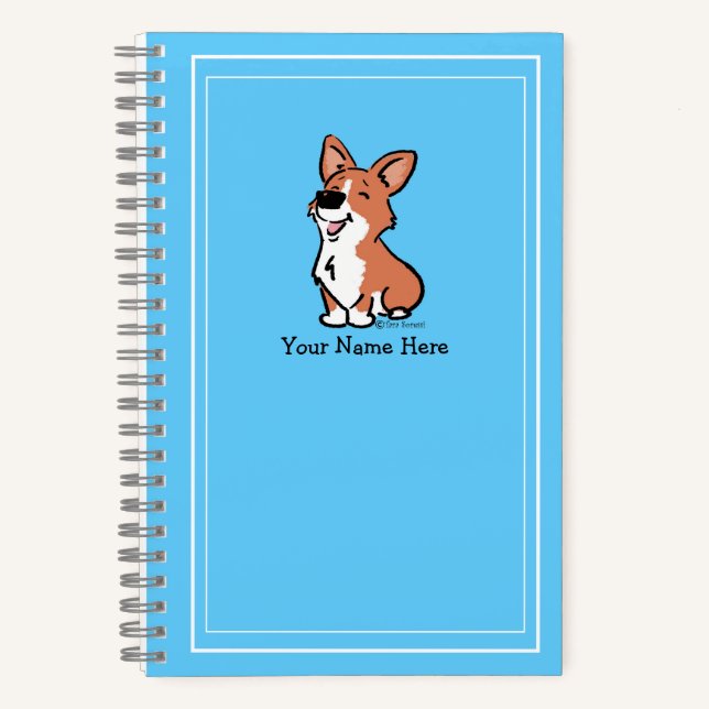 Cuaderno Personalización Personalizado Corgi Cute Personali (Anverso)