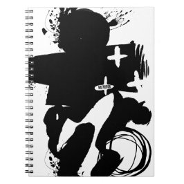Cuaderno PERSONALIZACIÓN: pintura abstracta monocromática 4
