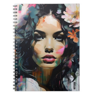 Cuaderno PERSONALIZACIÓN: Retrato abstracto Diario de blo
