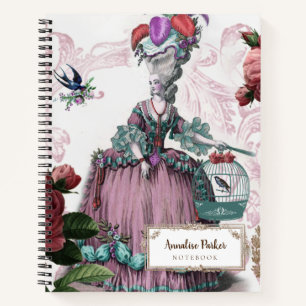 Cuaderno Personalizada inspirada en la época de los pájar