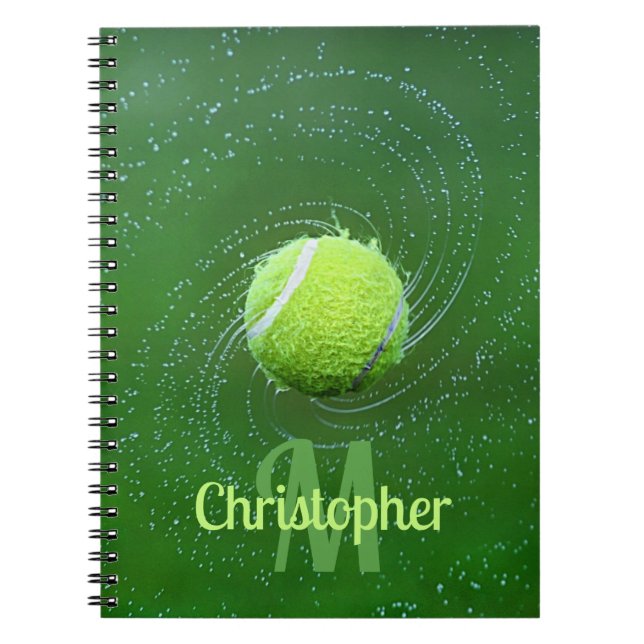 Cuaderno Personalizada la bola de tenis amarilla (Frente)