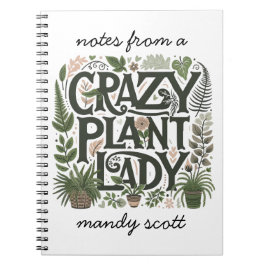 Cuaderno Personalizada la loca dama de plantas