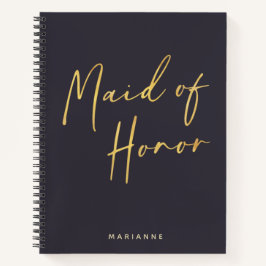 Cuaderno Personalizada la Marina de Oro Minimalista de Hono