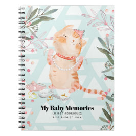 Cuaderno Personalizada Mi bebé Recuerdos Princesa Kitten Li