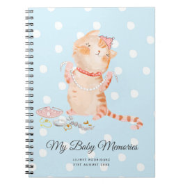 Cuaderno Personalizada Mi bebé Recuerdos Princesa Kitten Li