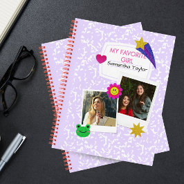 Cuaderno Personalizado 2 Fotos Collage Notebook con el nomb