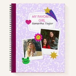 Cuaderno Personalizado 2 Fotos Collage Notebook con el nomb