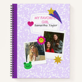 Cuaderno Personalizado 2 Fotos Collage Notebook con el nomb