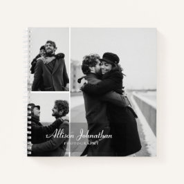 Cuaderno personalizado 3 fotos fotografía escritura moderna