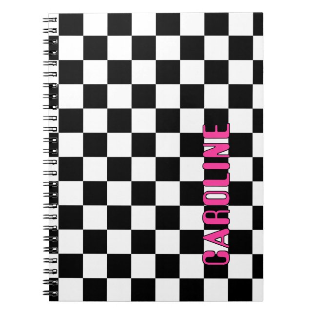 Cuaderno Personalizado Abstracto Geométrico A Cuadros (Frente)