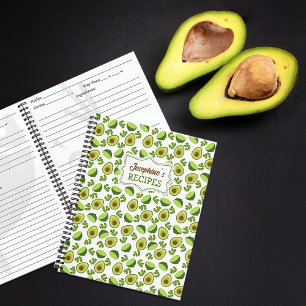 Cuaderno Personalizado aguacate y limón, receta de cocina