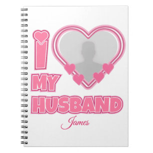 Cuaderno Personalizado Amo a mi esposo - Agregar foto y nom