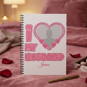 Cuaderno Personalizado Amo a mi esposo - Agregar foto y nom