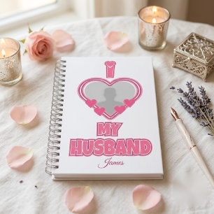 Cuaderno Personalizado Amo a mi esposo - Agregar foto y nom