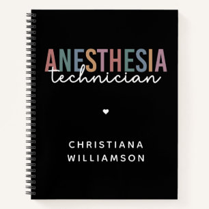 Cuaderno Personalizado Anestesia Técnico Retro Anestesia Te