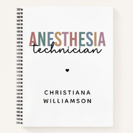 Cuaderno Personalizado Anestesia Técnico Retro Anestesia Te