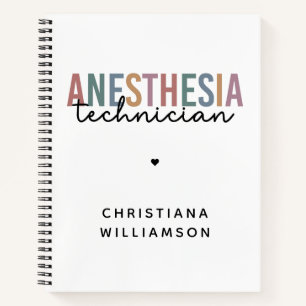 Cuaderno Personalizado Anestesia Técnico Retro Anestesia Te