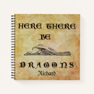 Cuaderno Personalizado Aquí Hay Dragones
