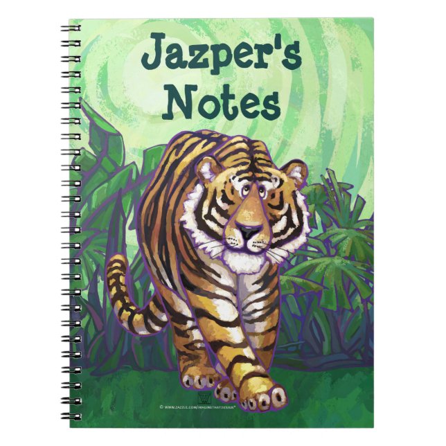 Cuaderno personalizado arte del tigre (Frente)