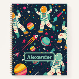 Cuaderno Personalizado Astronauta Infantil Cute